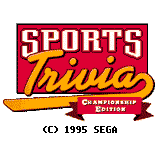 Sports Trivia Champ Edition Title Screen